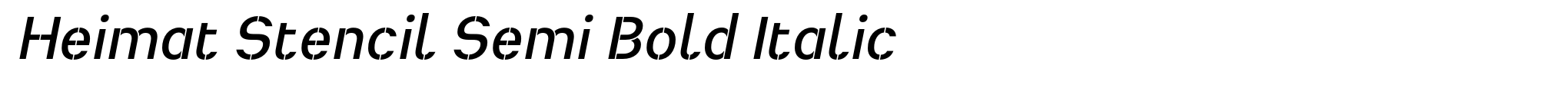 Heimat Stencil Semi Bold Italic image